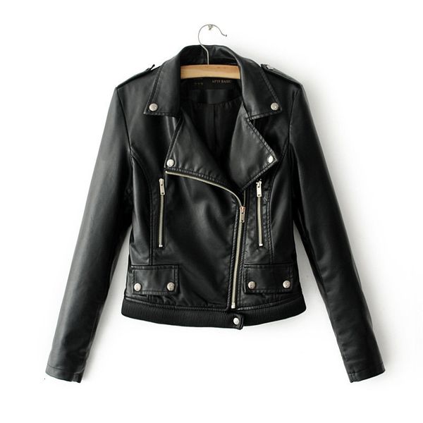 

women's jackets warm pu leather winter ladies zipper lapel asymmetric jacket black european motorcycle street, Black;brown