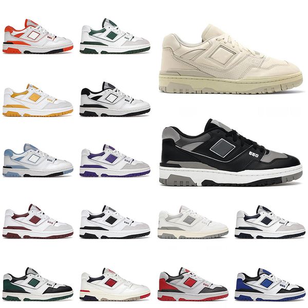 

designer casual shoes women men nb550 550 auralee shadow syracuse white green sea salt varsity gold burgundy unc university blue purple gree, White;red