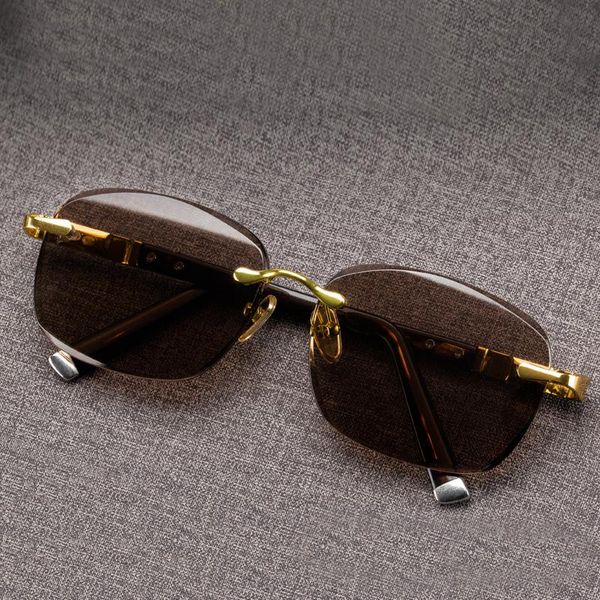 

sunglasses crystal stone man rimless glass sun glasses woman vintage uv400 metal acetate frame anti scratch, White;black