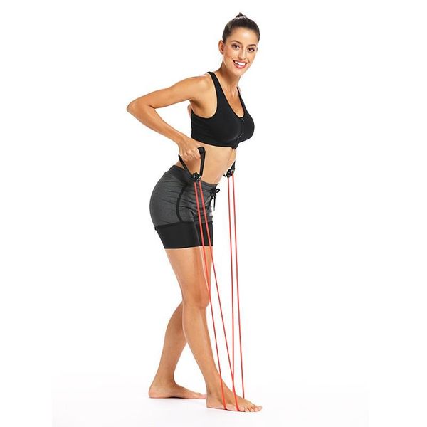 

resistance bands tpe 2 tubes chest expander, foot pedal, stretcher, arm multifunctional sports and fitness equipment for house