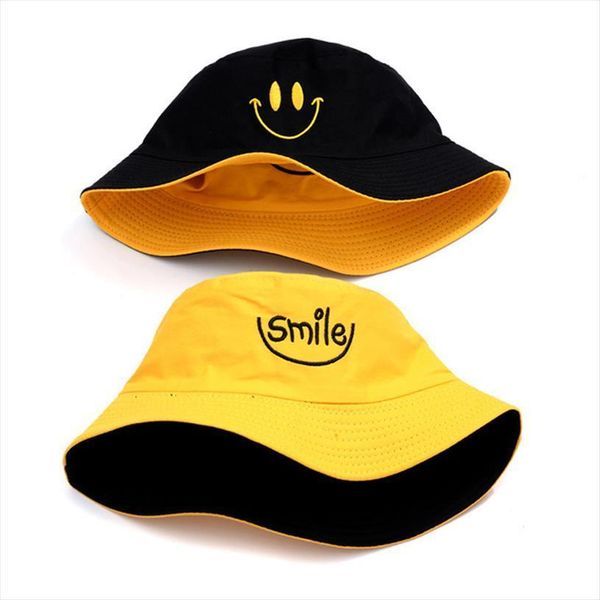 

summer cotton double sided bucket hat for kids boy girl smile face duck outdoor panama child baby bob fisherman travel, Blue;gray
