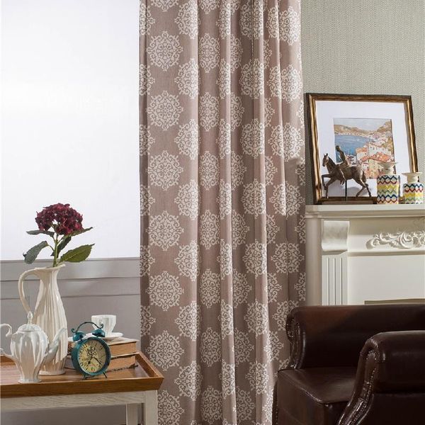 

curtain & drapes custom cloth modern simple nordic style cotton-linen printed curtains for living room dining bedroom