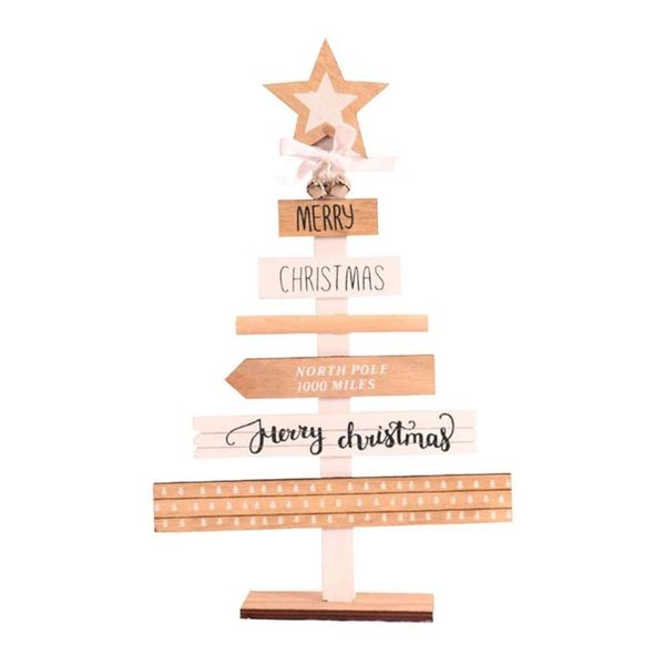 

christmas decorations mini tree wooden tabledecoration with star treeand hangings ornaments gifts for party d