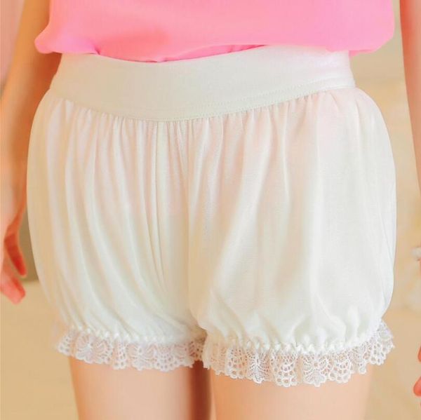 Summer chiffon babados de renda fofa figurino de abóbora shorts de abóbora Sweet Lolita Bloomers Petticoat Petti Short JKa118 Women's Women's