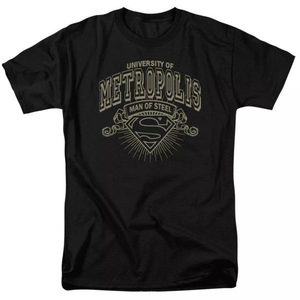 

superman university of metropolis t-shirt dc comics sizes s-3x new, White;black