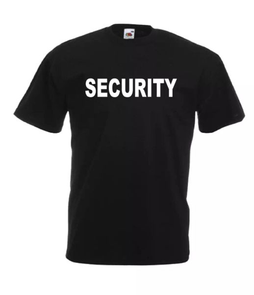 

black security all sizes funny custom t-shirt gift birthday christmas, White;black