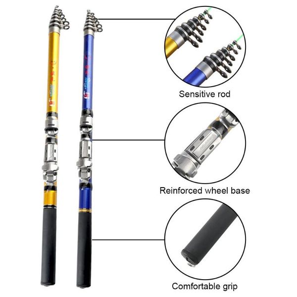 

sizes 2 colors fishing accessory rod convenient outdoor fishingmen sport goods excellent portbale boat rods