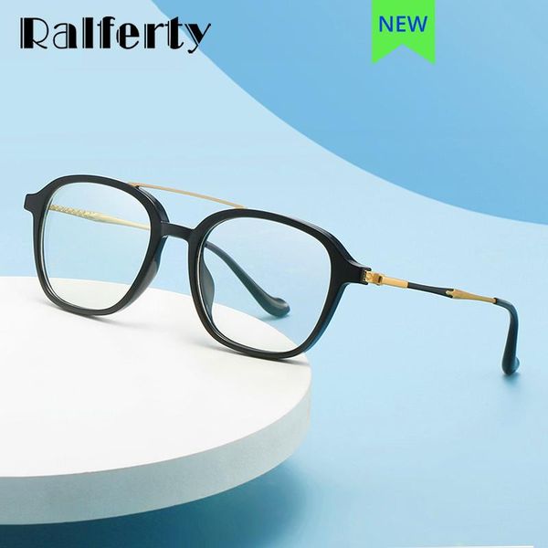 

fashion sunglasses frames ralferty decorative men's glasses frame male accessories prescription female grade light blue computer goggle, Black