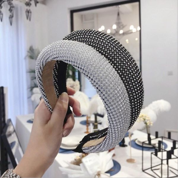 

high-end luxury hair accessories women alloy diamond super flash sponge light headband fashion girl band headwear1