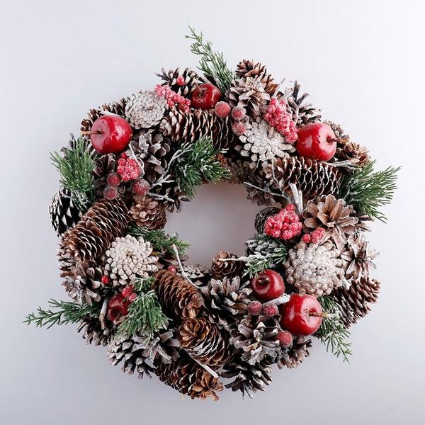 

decorative flowers & wreaths fall and winter window wall holiday front door hanging decoration dried pine cone garland