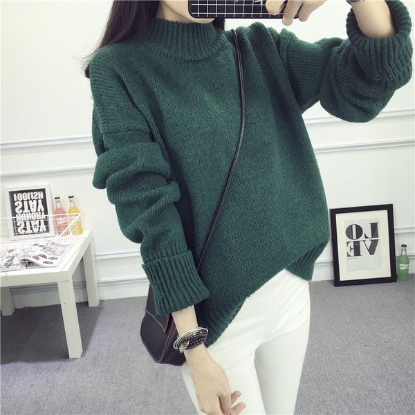 

vr27 thicken sweater female autumn winter cashmere knitted women lantern sleeve and pullover tricot jersey jumper pull femme uco5, White;black