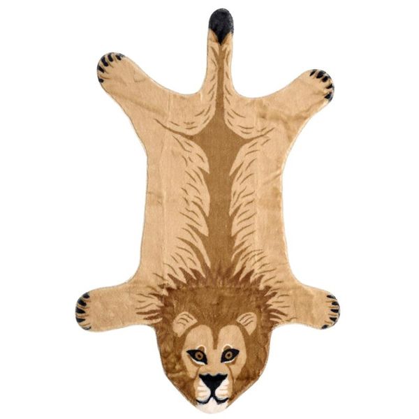 

carpets 1pc imitation hair lion carpet floor mat children's room decorations