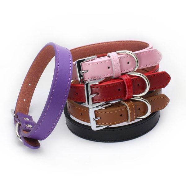 

dog collars & leashes genuine leather small dogs cat puppy animals accessories necklace for pets collar chihuahua collier pour chien