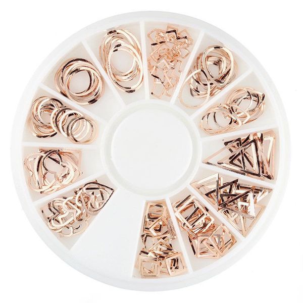 

nail art decorations 1 pcs hollow frames diy handmade manicure accessory for women teea889, Silver;gold