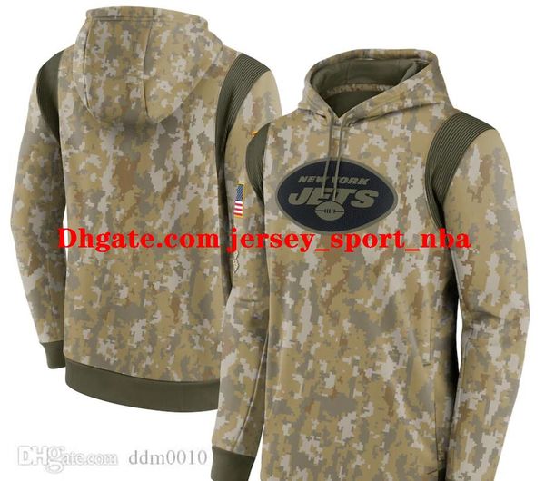 

men's women youth new yorkjetscamo 2021 salute to service therma performance pullover hoodie, Black