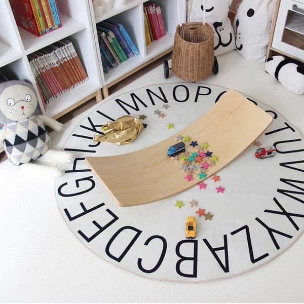 

26 alphabet baby play mat round kids rug toys for children room decor educational gym activity carpet in the nursery