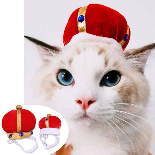 

dog apparel pet cat headgear little king queen hat interesting puppy crown cap costume year party cosplay accessories decorations