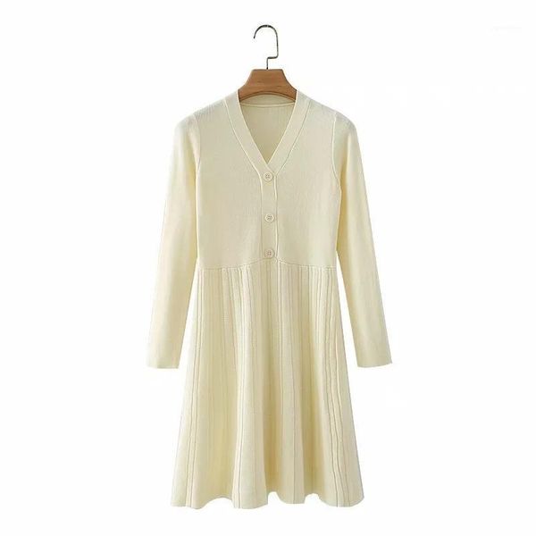 

v-neck knitted dress casual dresses, Black;gray