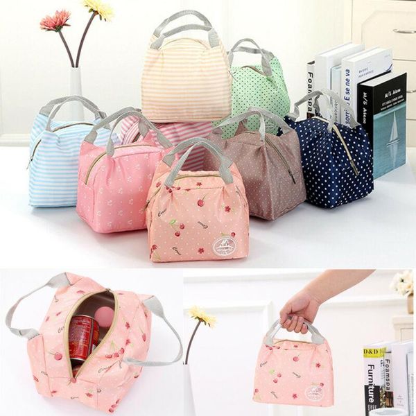 

storage bags lunch picnic bag stripe cooler outdoor camping men women thermal insulated travel food box basket