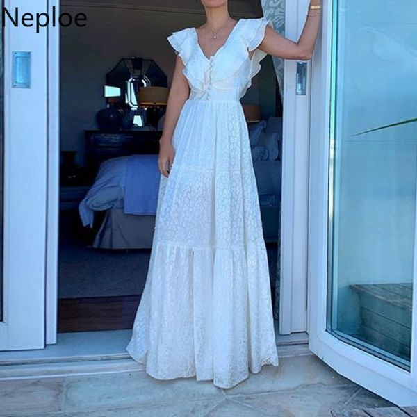 

neploe new summer beach dresses women short sleeve wedding v-neck elegant party evening slim hollow lace dress vestidos 210423, Black;gray