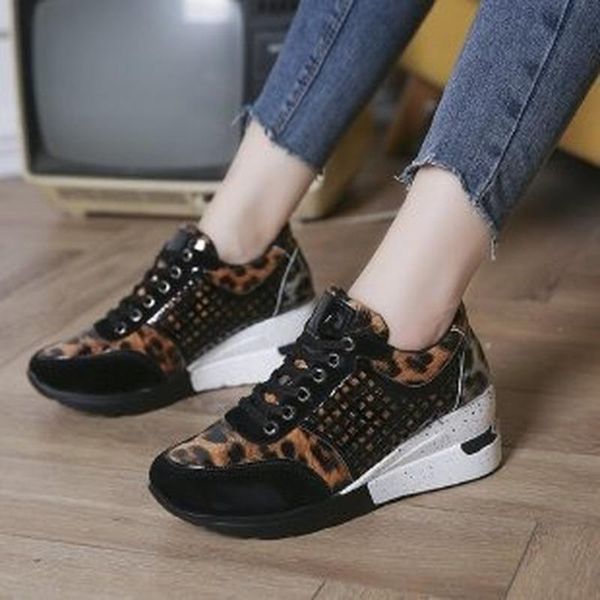 

dress shoes 2021 women sneakers spring vulcanized ladies casual lightweigh breathable tenis feminino, Black