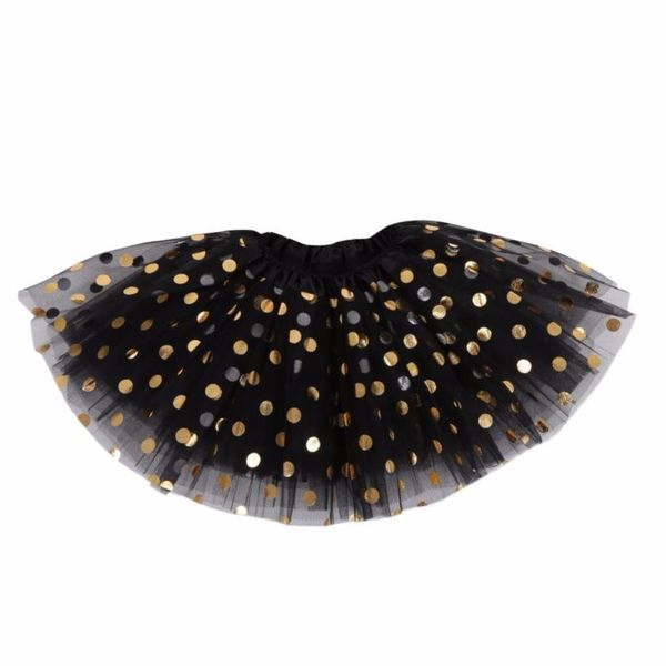 

skirts kids party girl princess tutu tulle skirt child bright dotted dancewear mini, Blue