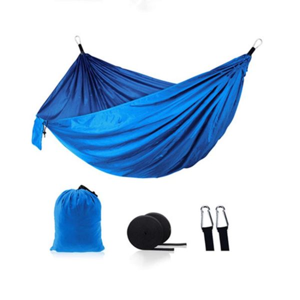 

outdoor games & activities comfy camping hanging hammock solid color blue tent furniture adults two-person mesh nylon double bearing 300kgs