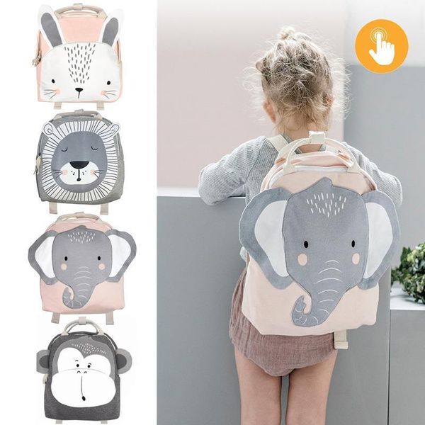 

cartoon rabbit plush backpack large school bag stuffed animals doll for baby kids cute schoolbag butterfly lion print