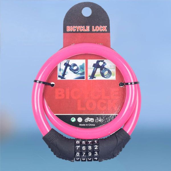 

bike locks 4 digit steel cable lock cycling heavy duty password coded chain