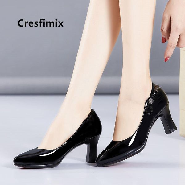 

dress shoes women fashion party night club black patent leather heel ladies pink spring & summer wedding pumps e5557
