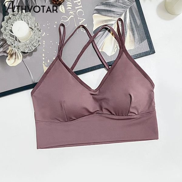 

camisoles & tanks athvotar v-neck silk crop sleeveless women's tube breathable seamless wireless bra padded bralette underwear, Black;white