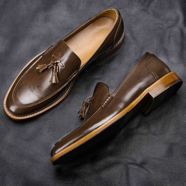 

dress shoes men's formal shoes loafers size 7-12 comfortable men dress casual for men #al701 w5z1, Black