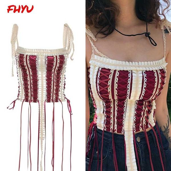 

bustiers & corsets fhyu style strap ribbon women corset s-l street fashion slim backless tube bandage female, Black;white