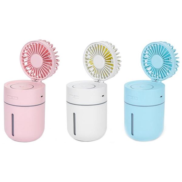 

electric fans cool mist humidifier with fan rechargeable quiet ultrasonic waterless auto-off for bedroom