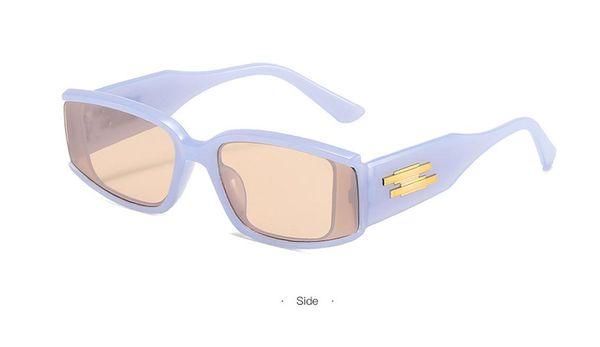 

sunglasses samjune 2021 vintage rectangle shades fashion brand designer square women luxury big frame sun glasses female uv400, White;black