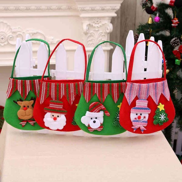 

christmas supplies brushed cloth apple handbag santa claus gift children's small accessories