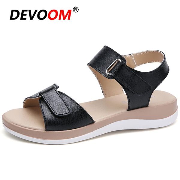 

fashion ladies sandals platform black women sandalias mujer 2021 non-slip woman leather summer shoes sandalia feminina