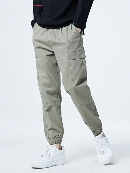 

men pocket side cargo pants n2yn#, Black