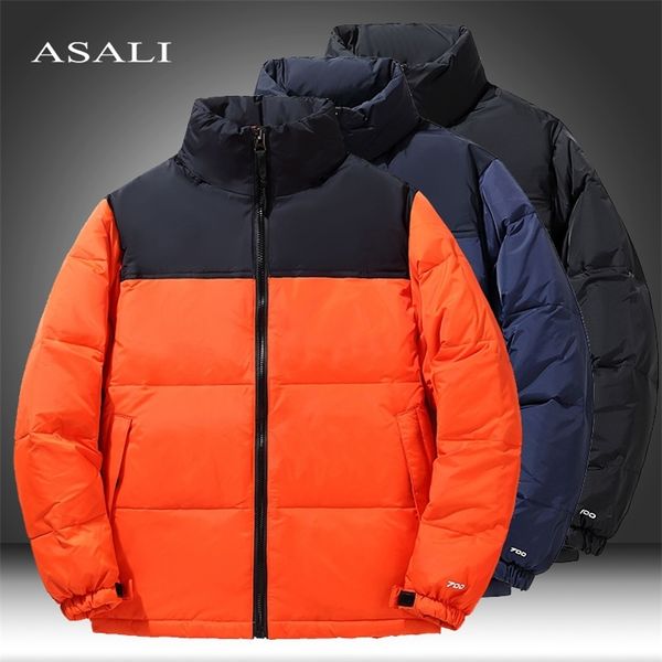 

duck down jacket men thick warm winter parka fleece hooded winter jacket coat military cargo jackets overcoat streetwear 211110, Black