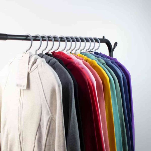 

lulu's original yoga plush women's sports et, double-sided brushed hooded fitns hoodie, Black;brown