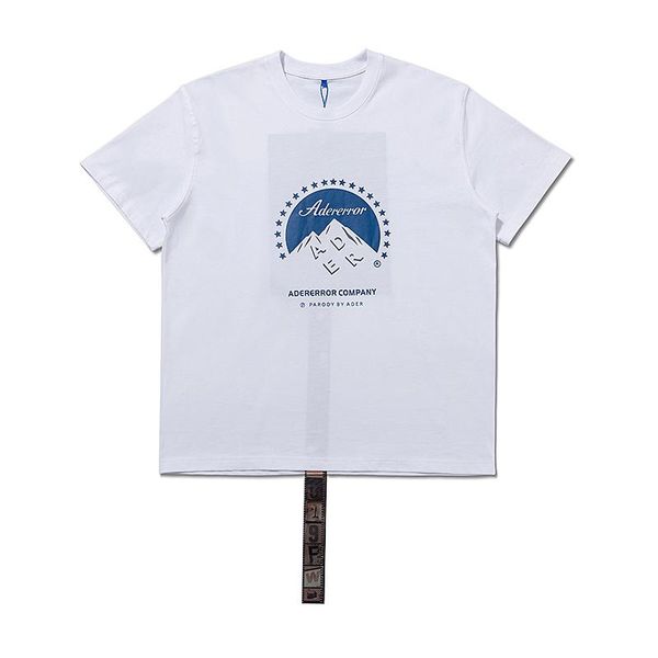 

women's t-shirt men women 1:1 oversize adererror t-shirts snow mountaintee korea summer casual ader error t shirt with tags, White