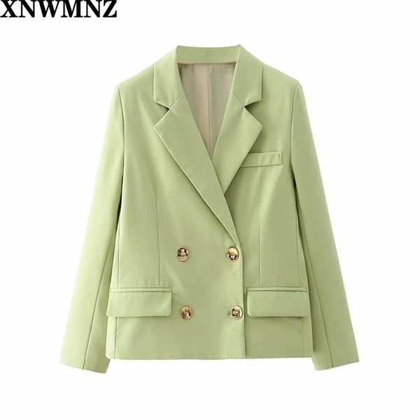 

women double-breasted white blazer female long sleeve elegant jacket office lady formal suits 210520, White;black