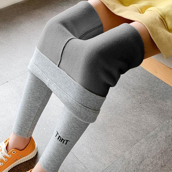 

women's pants & capris fitness warm and thickened cashmere winter high waist lamb leggings cold resistant trousers, Black;white