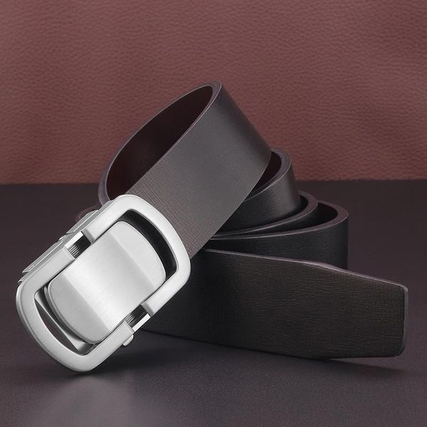 

belts formal men's belt designer leather casual smooth automatic buckle gentleman ceinture, Black;brown