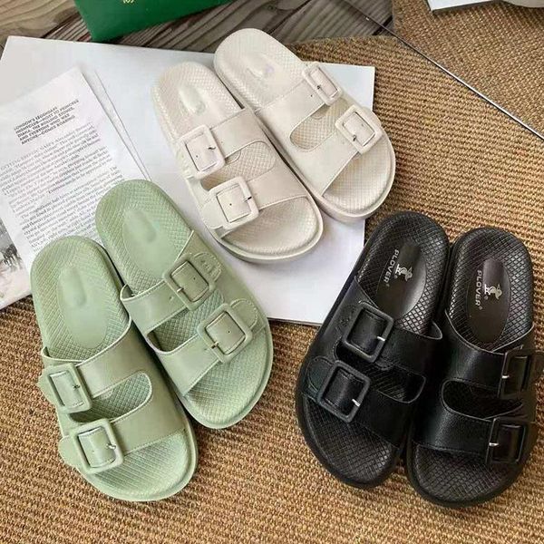 

slippers beach shoes womens outdoor low luxury slides pantofle sabot sneaker summer designer 2021 soft pu hoof heels rome fabric, Black