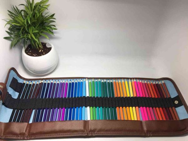 

pencils 48 water-soluble wooden curtain mounted children's drawing color pencil