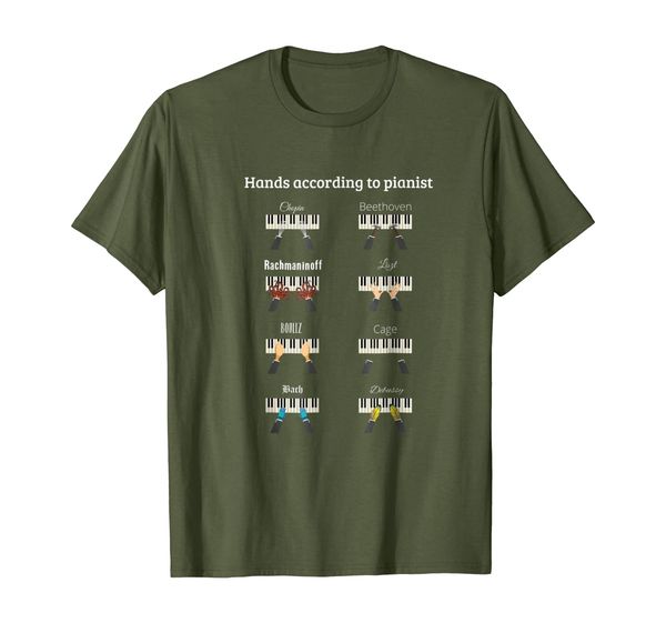 

hands according to pianists shirt i chopin bach beethoven, White;black