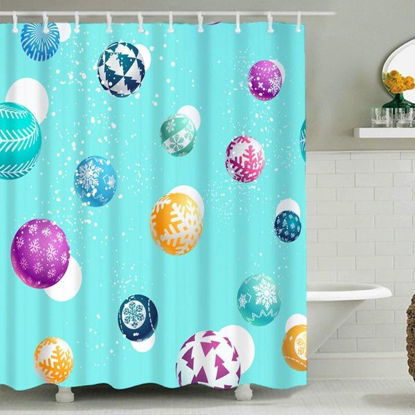 

colorful ball shower curtain set with 12 hooks bathroom decoration curtains