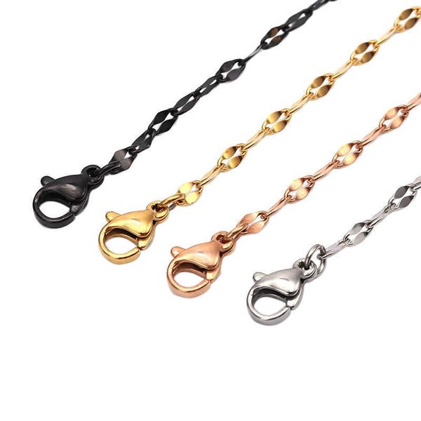 

stainless steel necklace female clavicle chain lip 304 titanium diy, Silver
