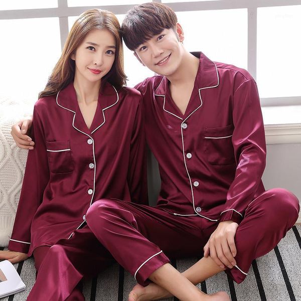 

men's sleepwear mens dressing gown stain silk pajama set men pajamas plus modern style soft cozy satin nightgown, Black;brown